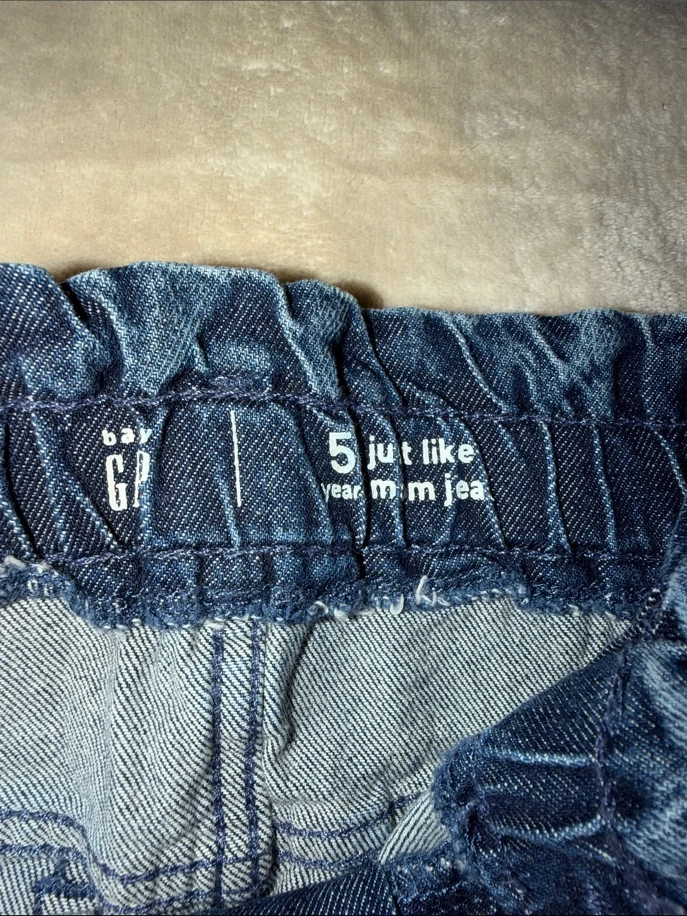 GAP Dark Blue Elastic Waist Denim Jogger Pants